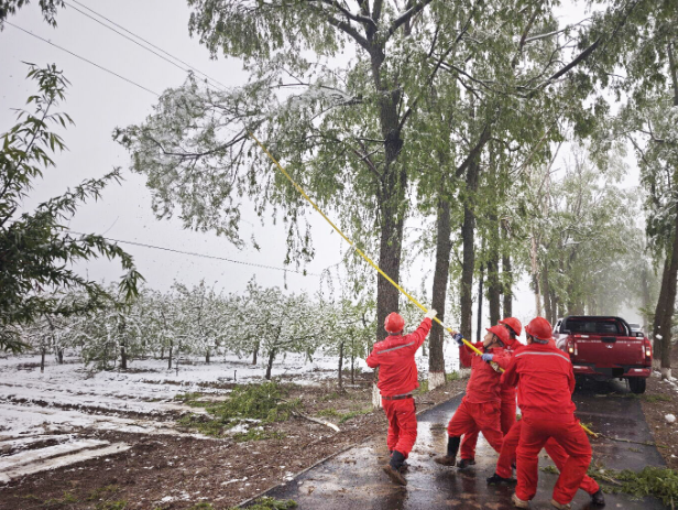 采服中心雪后应急抢修保障供电